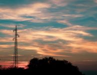 Sunset Sky Pylon Trees Cables  - DjordjeR1982 / Pixabay