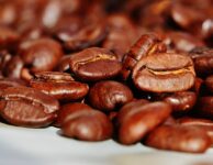 coffee beans, coffee, roasted