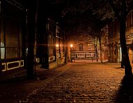 alley, street, night